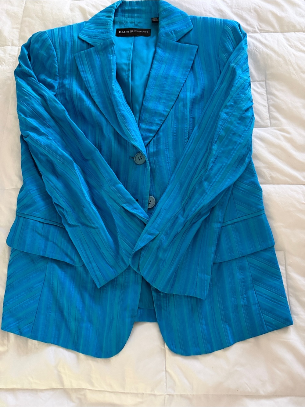 Dana Buchman Bright Teal Blue Women's Blazer Sport Coat
